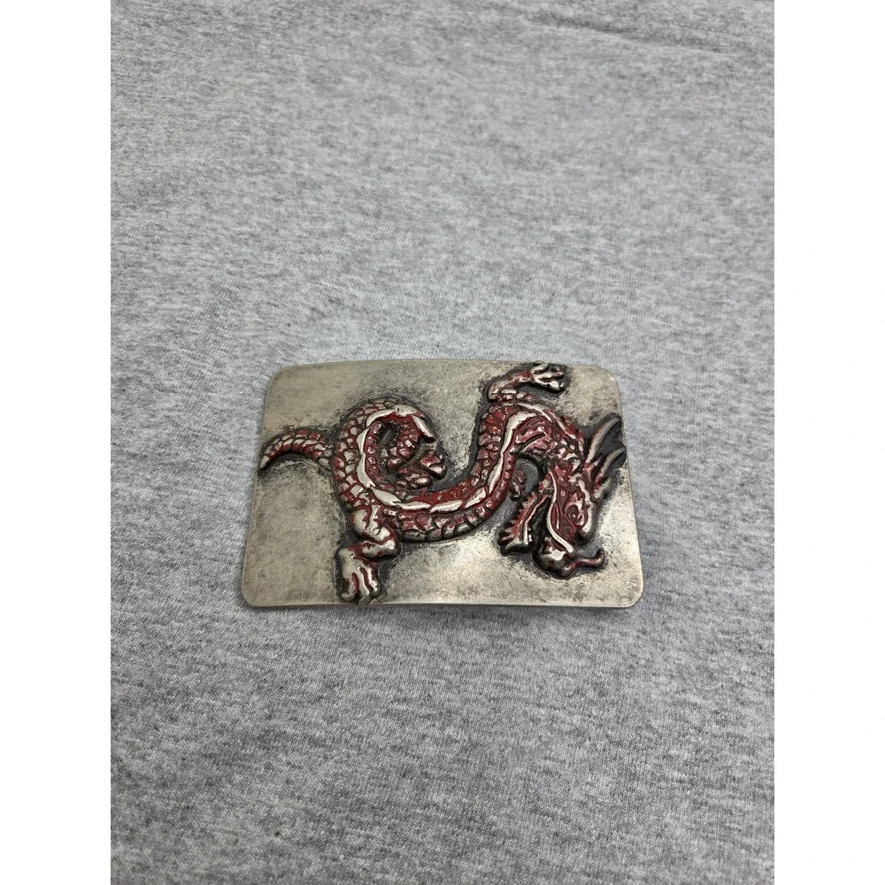 Rare Large Red Dragon Fantasy Mythical Belt Buckle